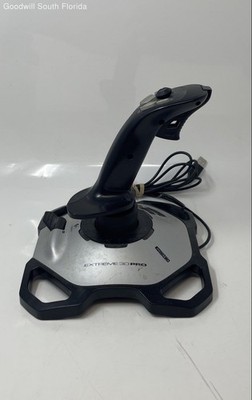 Logitech Extreme 3D Pro Silver Black Video Gaming Joystick Not Tested