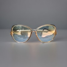 Vintage Gucci GG 2161 Eyeglasses Crystal Gold Purple Accents Italy 140 55 15