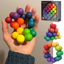 3D Puzzle Fidget Ball  Endless Twist Stress Relief Desk Toy for Kids  Adults