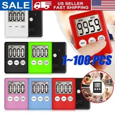 LCD Digital Large Kitchen Cooking Timer Count-Down Up Clock Alarm Magnetic