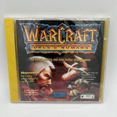 WarCraft: Orcs & Humans CD-ROM (PC, DOS, 1994) New Sealed Shareware Yellow Case