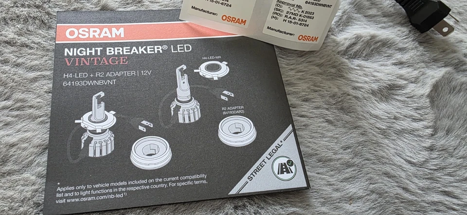 2x OSRAM H4 NIGHT BREAKER LED VINTAGE Warmweiß Gelb 3000K Straßenzulassung - Bild 4 von 4
