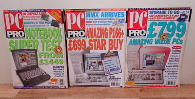 Vintage PC Pro Computer Magazine Bundle Of 3 Job Lot 1997 Issue 28 29 35