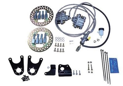 Jakes Brake Kit EZGO TXT / Medalist with Jakes Spindle Lift - Front Disc Brakes