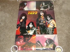 KISS Love Gun Collage Poster Fully Autographed ACE, Peter, Gene, and Paul