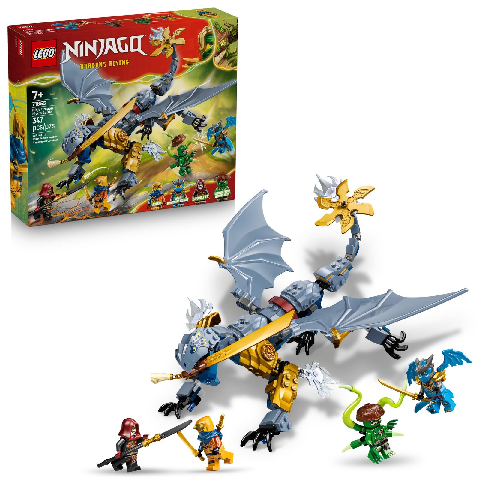 LEGO NINJAGO Ninja Dragon Riyu’s Battle Building Toy for Boys & Girls - Ninja