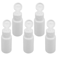 5 Pcs 20 Ml Flip Cap Plastic Bottles Refillable Leakproof For Travel Cosmetics
