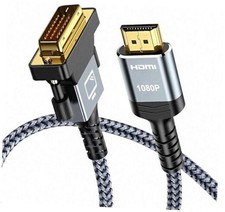 HDMI A to DVI Adapter Cable 10FT, High-Speed Gold-Plated Plug and Play 10 feet