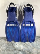 ScubaPro Pair Twin Jet Sz Large Open Heel Scuba Pro Blue Diving Snorkeling Fins