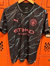Manchester City 2023/2024 Puma Ethihad Airways Haaland Jersey XS
