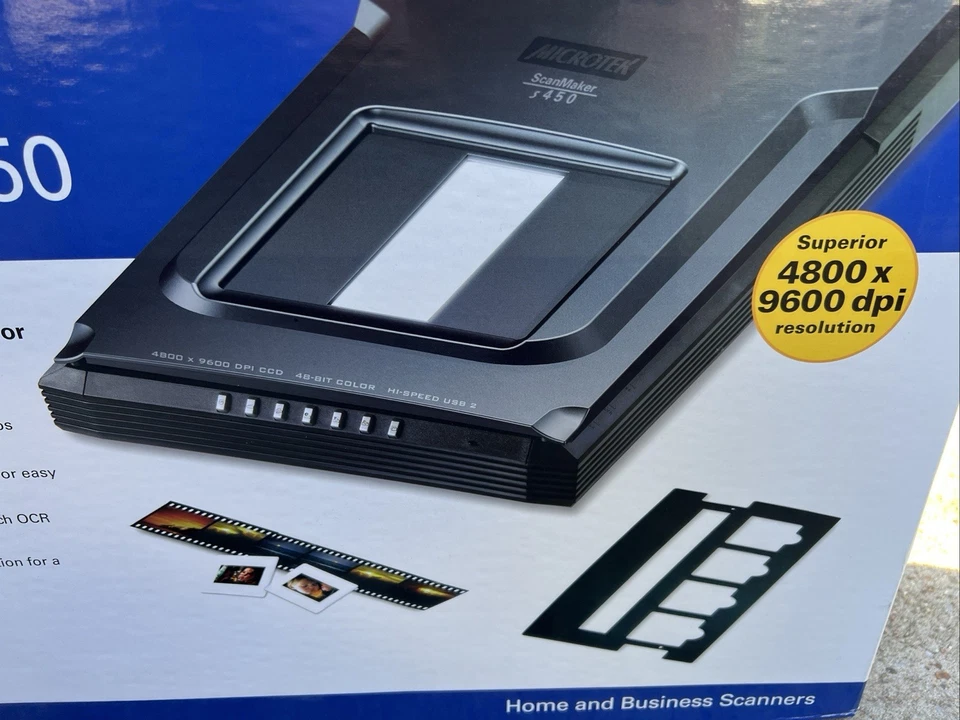 Microtek ScanMaker s450 Flatbed Photo Scanner Scans 35mm Film New In Box NOS - Image 3 of 4