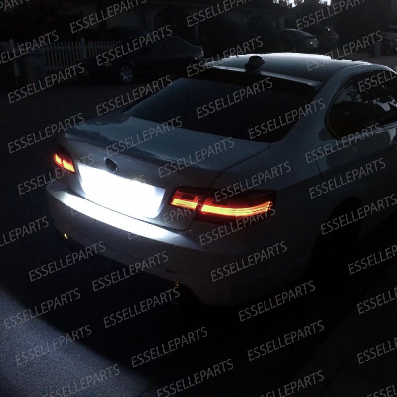 COPPIA LUCI TARGA LED PLACCHETTE COMPLETE BMW SERIE 3 E90 E91 E92 E93 CANBUS - Immagine 3 di 3