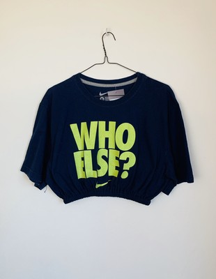 vintage reworked nike elasticated crop top