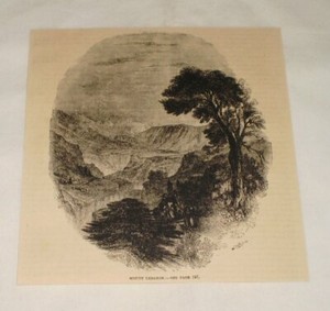 1884 magazine engraving ~ MOUNT LEBANON, Lebanon