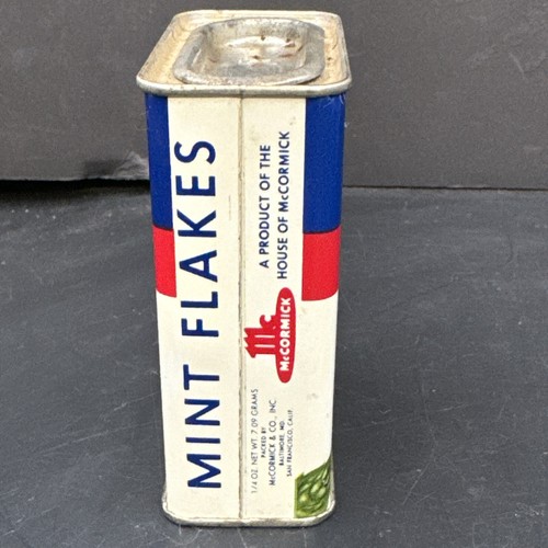 Menge 2 Vintage Schilling McCormick leere Dosen herzhafte Minze Flocken Dekor Bauernhof - Bild 9 von 13