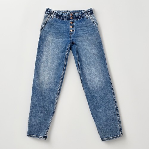 Abercrombie & Fitch Kids Jeans Girls 15/16 Hi-Rise Mini Mom Medium Wash Stretch