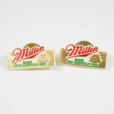 Vtg Miller Made the American Way Alcohol Brewery Lapel Hat Pin Pinback Mini