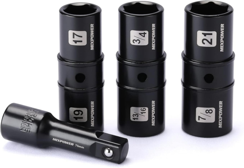 4 Pieces 1/2-Inch Drive Flip Lug Nut Socket Set - Includes 17Mm, 19Mm, - Picture 11 of 12