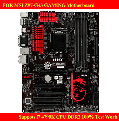 For MSI Z97-G43 GAMING Motherboard Suppots i7 4790K CPU DDR3