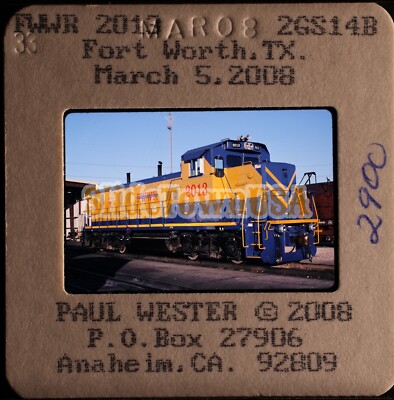 TTページ Vtg 2008 Train Slide 2013 FWWR Fort Worth & Western Engine TX