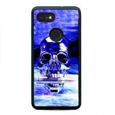 Halloween Metal Skull With Bullet Gun Case Cover For Google Pixel 3 3XL 2XL