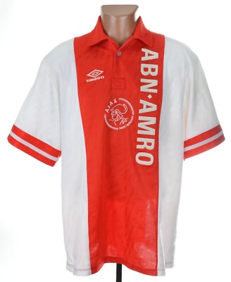 AJAX AMSTERDAM 1993/1994 HEIM FUSSBALLTRIKOT UMBRO GRÖSSE XL ERWACHSENE