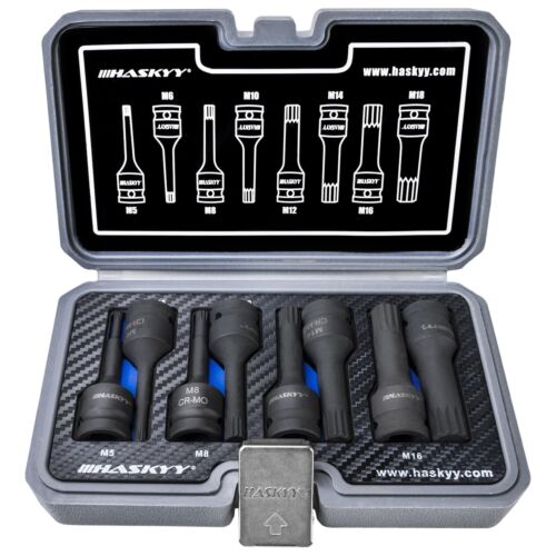 Atornillador de impacto llave de enchufe múltiple XZN Set M5-M18 1/2 juego de tuerca de enchufe de fuerza - Imagen 1 de 5