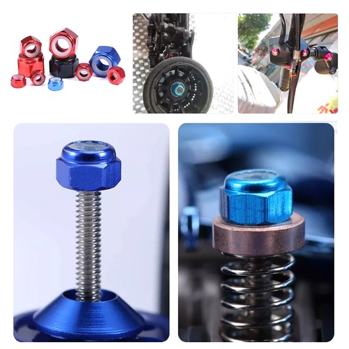 Tuercas de bloqueo de nailon para rueda de coche de radiocontrol de aleación de aluminio M2 M2,5 M3 M4 M5 M6 M8 - Imagen 12 de 89