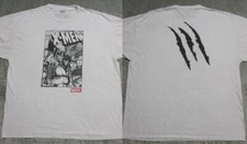 Vintage Wolverine X-Men Marvel Comics Shirt Mens XXL White Black Hero TV Movie