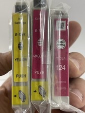 Epson Ink Cartridges E1244 Yellow 1 E1243 Magenta 2 New Sealed 2017