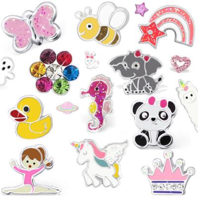 Kinder Ohrstecker Glitzer - echt 925 Sterling Silber - Ohrringe Mädchen Geschenk