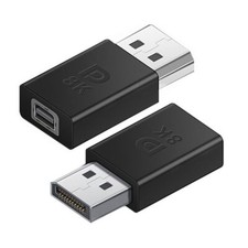 2Pack 8K DP to Mini DP AdapterDisplayPort Male to Mini DisplayPort Female Ada...