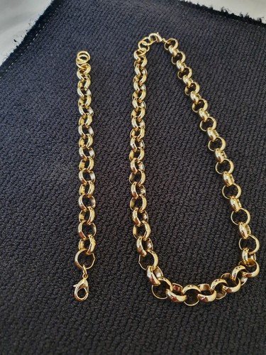 Mens Gold Bonded 24ct Belcher Chain 