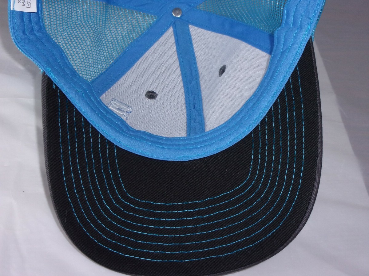 Rapala Trucker Cap – Charcoal/Columbia Blue Mesh, Logo Front, Adjustable - View #3