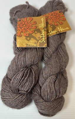 2 Hanks Mirasol Yarn Sulka Merino Wool, Alpaca & Silk BARK 7101 Fine/Sport