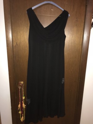 r&m richards black dress R&M Richards Women's Plus Size Rhinestone-Detail Gown (18W, Black)