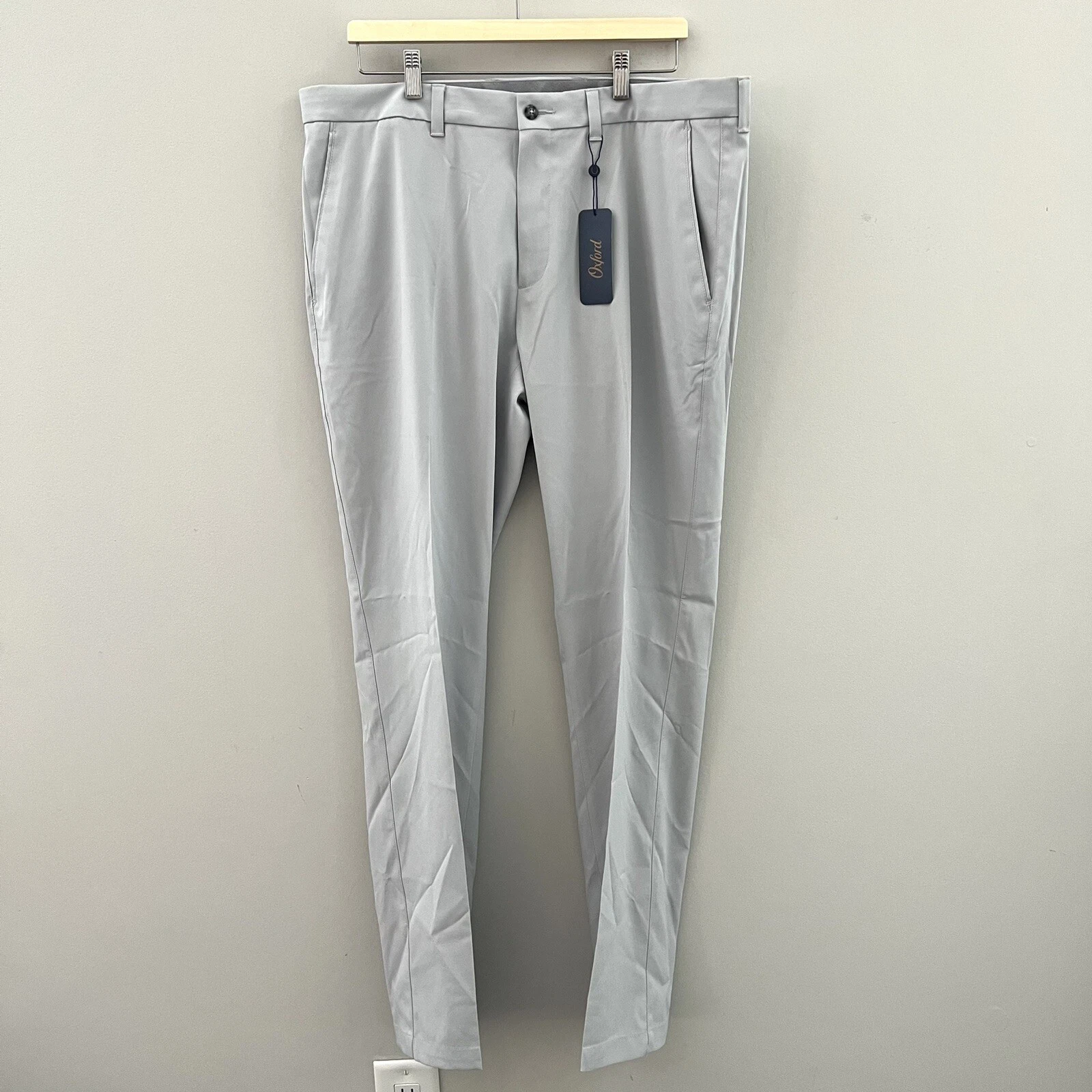 NWT Oxford Polyester Highrise Khaki Golf Dress Pants 38 x 34