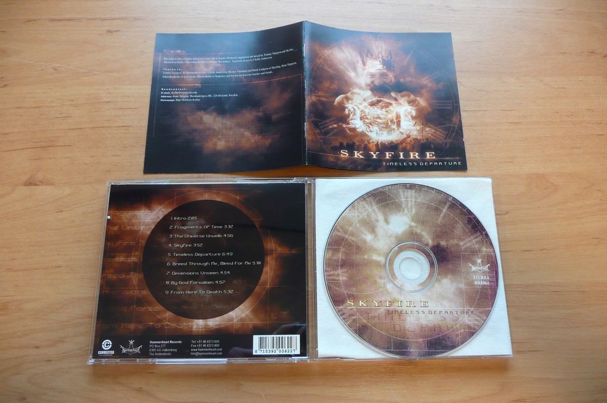 CD SKYFIRE - TIMELESS DEPARTURE / HAMMERHEART 2001 / DEATH METAL