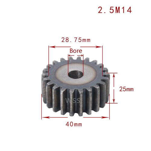 Mod 2.5 Stirnrad & Zahnstangen 10 - 120 Zähne 45# Kohlenstoffstahl Getriebe Gear - Bild 17 von 87