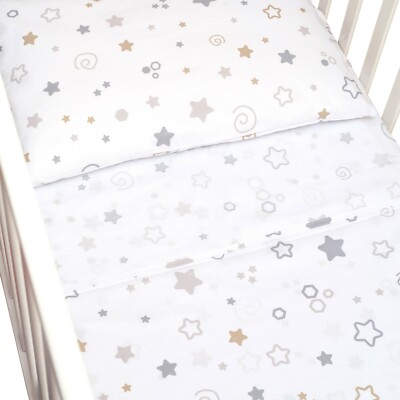 Set Biancheria Letto Bambini 3 Pezzi - 100% Cotone, Misure 100x135cm + 40x60cm + Lenzuolo Angoli 70x140cm