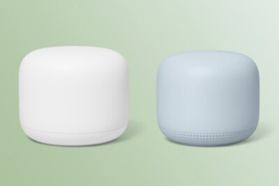 Google Nest WLAN Router & 1 WiFi Point ganzes Heimnetzwerk US Version weiß/blau 