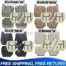 Both Side Leather Seat Cover & Foam Cushion For 2003-2006 Silverado Sierra Tahoe