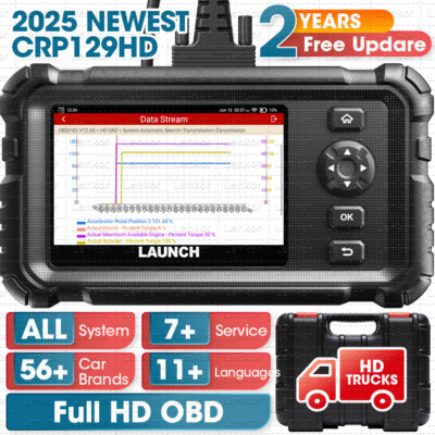2025 LAUNCH CRP129HD Heavy Duty Truck Diesel Scanner Diagnostic Tool DPF Regen
