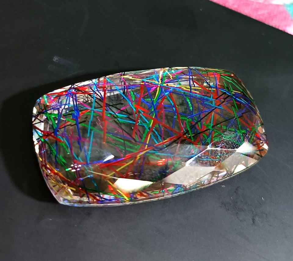 116.30 Ct Certified CUSHION Cut Natural MULTI Rutilated Quartz Loose Gemstone - Image 3 of 4