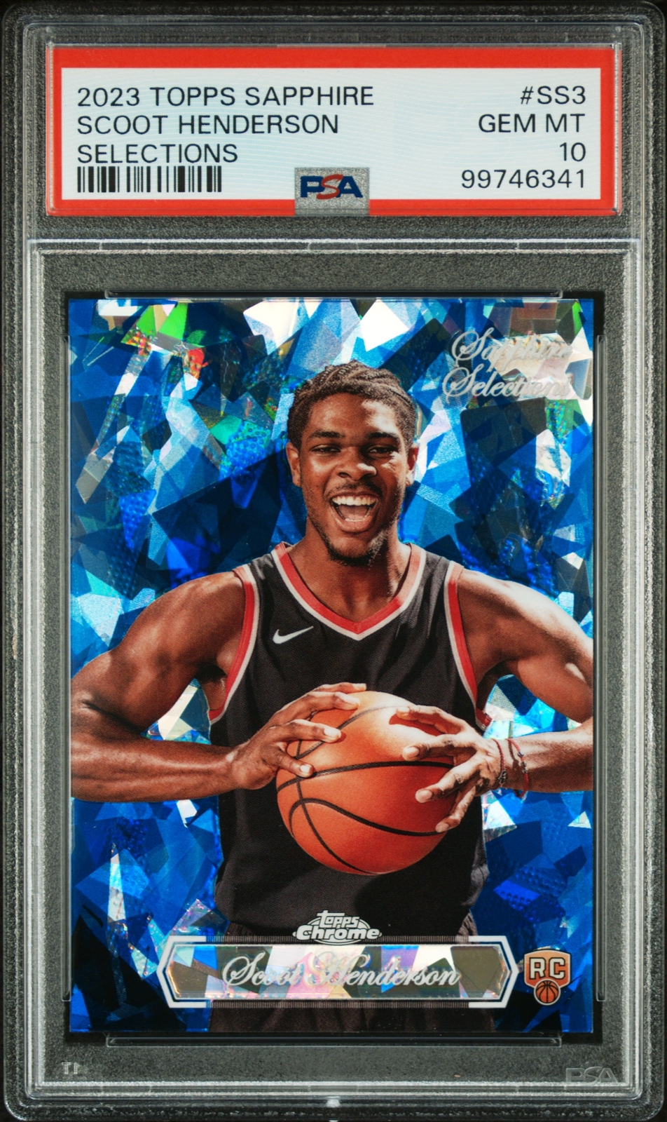 Scoot Henderson 2023 Topps Chrome Sapphire Selections #SS3 PSA 10 Rookie