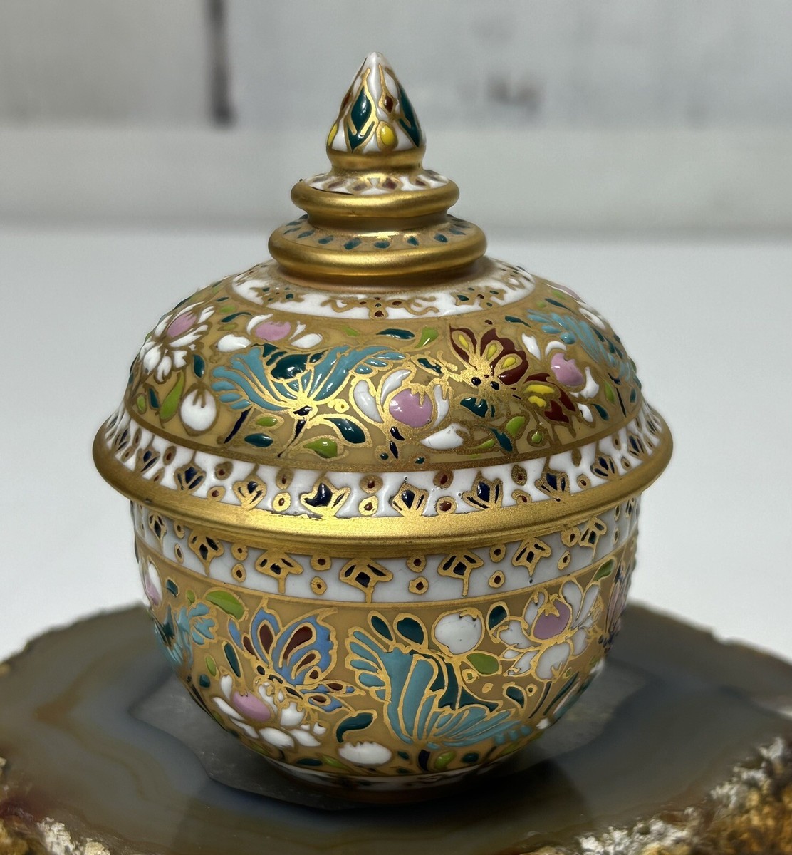 ケース付 Hand Painted in Thailand ティー まとめ 7点 セット ポット