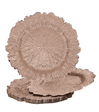 Luxury Plastic  Charger Plates Round 13inch For Weddings Birthday Party Events