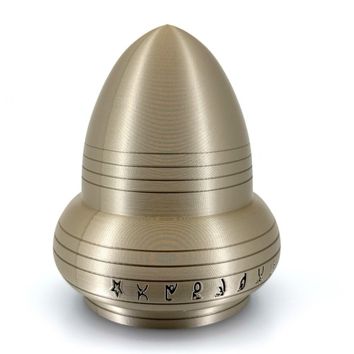 Kecksburg Acron UFO Vorfall inspiriert 3D-gedrucktes Modell in Iridiumgold metallic - Bild 16 von 24