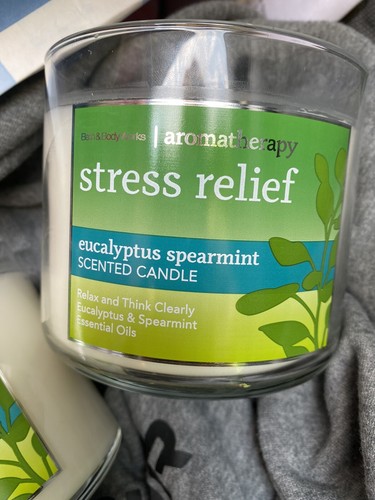 2 Bath Body Works Stressabbau EUKALYPTUS SPEARMINT Aromatherapie 3-Docht Kerze - Bild 2 von 3