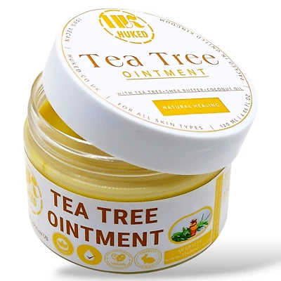 HUKED Natural Tea Tree Ointment 120ml Handmade for Nail Foot Odour Care